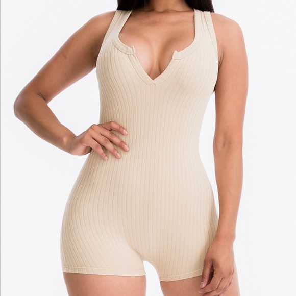 Essential Taupe Romper - Picture 5 of 6